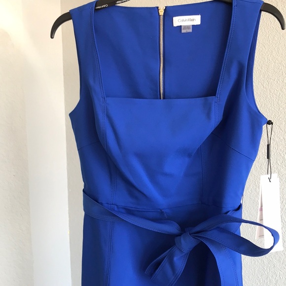 Calvin Klein Square Neck A Line Dress - Picture 6 of 8